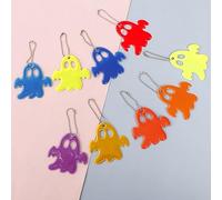 Colgantes reflectantes para niños, 13 piezas Colgante Reflectante Llavero Reflector Estrella, colgantes reflectantes de fantasmas para mochila infantil, para ciclismo nocturno, salir, correr, trekking