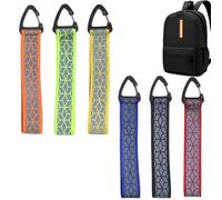 Colgantes reflectores de seguridad, llavero reflectante, para seguridad de los niños, ciclismo, bolsas escolares, suministros de fitness, caminar, correr (mezcla, 6 piezas)