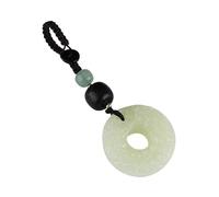 Colgantes vintage para llaveros, Colgante de llave coche jade afgano blanco con cadena latón