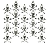 Colgantes y adornos de joyería con forma de calavera de aleación, diseño sencillo, ideales para proyectos