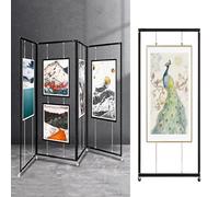 Colgar Cuadros Estantería Metálica Rodante, Expositor Móvil De Aluminio, Estante Publicitario, Soporte Carteles, Para Galerías De Arte Y Ferias(1pcs,120x250cm/47.2x98.4in)