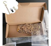 Colgar Cuadros Kit de Alambre para Colgar Cuadros de Latón, Cadena Dorada + Ganchos + Anillas en D, Alambre para Marco de 1/1.5/2/2.5/3/3.5m de Largo para Colgar(7pcs,2m(6.6ft) Chain)