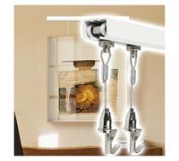 Colgar cuadros pesados Kit De Alambre Resistente Para Colgar Cuadros Y Fotos En Casas Antiguas, Sistema Para Colgar Arte En Galerías Con Riel Y Cables,(70in/178cm track,0.5 m/1.6' cable)