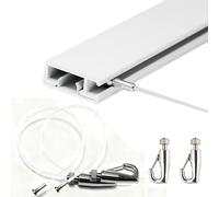 Colgar cuadros pesados Kit De Alambre Resistente Para Colgar Marcos De Fotos, Sistema Para Colgar Arte En Galerías Con Riel Y Cables, Decoración De Pared(0.8 m/2.6' track,2 m/6.6' cable)