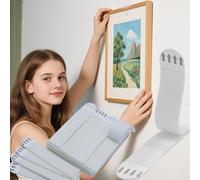 colgar cuadros sin agujeros - 12 Pares (24 Tiras) command tiras adhesivas para colgar cuadros en la pared sin clavos, 3,7“L x 0,76”W Adhesivo adhesivo pared, Tiras autoadherentes resistentes, sin da