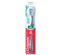Colgate Cepillo de dientes 360 con limpiador de lengua y mejillas, tamaño mediano (1 unidad)