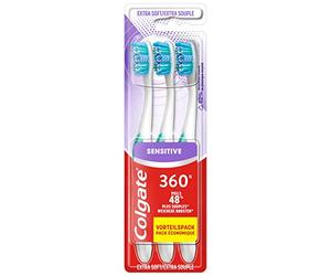 COLGATE - Cepillo de dientes 360 Deep Clean extra flexible - elimina las bacterias de los dientes, la lengua, el interior de las mejillas y las encías - las hebras interdentales limpian entre los