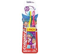 Colgate Cepillo de dientes, cepillo de dientes para niños pequeños, 3-5 años, paquete de 2