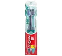Colgate Cepillo de dientes de 360 grados, cabeza completa, suave, paquete de 2 (paquete de 4)
