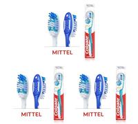 Colgate Cepillo de dientes de limpieza total, medio, 1 unidad, cepillo de dientes manual limpia superficies dentales, lengua, mejillas y hasta profundamente en los espacios interdentales, con cerdas