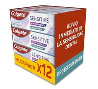COLGATE - Colgate Sensitive Alivio Inmediato, Pasta de Dientes Pack 12 x 75 ml, Protección Diaria, Alivio del Dolor de la Sensibilidad Dental, Sella y Repara Áreas Sensibles, Dientes Más Resistentes