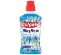 COLGATE - Enjuague bucal Colgate Max Fresh Clean & Fresh - Sin alcohol - Frescura duradera para el aliento - La botella de 500 ml