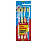Colgate - Extra Clean - Cepillo de dientes medio - 8 unidades