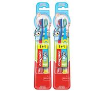 Colgate Kids Bluey, Cepillo de Dientes Infantil 2-5 Años, Pack 4 | Cepillo de dientes infantil, Cabezal pequeño, Filamentos extra suaves, Mango redondeado para agarre cómodo