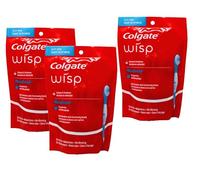 Colgate Max Fresh Wisp - Cepillo de dientes pequeño, menta (3 paquetes de 24 unidades)