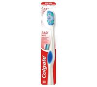 Colgate Max White 360 Cepillo de Dientes Dureza Media, 1 Ud, Blanquea los Dientes, Elimina Manchas, Limpia Zonas de Difícil Acceso, Limpiador de Lengua y Mejillas, Elimina el Mal Aliento