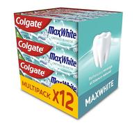Colgate Max White Crystals | Whitening Toothpaste | Complete Oral Health | Protection Against Caries | Whiter and Natural Teeth | Fresh Breath | Pack 12 pcs x 75ml