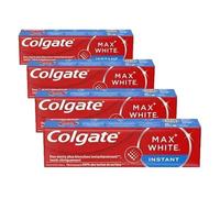 COLGATE - Max White Optic - Dentífrico blanqueador - Elimina la placa dental y las manchas de superficie - 75 ml (Paquete de 4)