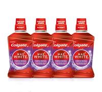 Colgate Max White Purple Reveal, Enjuague Bucal, Pack 4x500ml