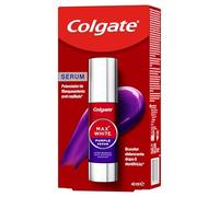 Colgate Max White Sérum Morado 40ml, Blanqueador Dental Instantáneo sin Flúor, Blanquea Instantáneamente, Fórmula de Doble Acción para Corrección del Color y Resultados Blanqueadores Duraderos