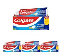Colgate Maximum Caries Protection Pasta de Dientes con Flúor,2 Uds x 75ml, Dentífrico contra las Caries, Fórmula de Calcio que Penetra entre los Dientes, Refresca el Aliento, Sabor Agradable a Menta