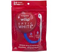 Colgate Optic White Wisp - Mini cepillo de dientes desechable, menta fresca, 24 unidades