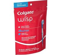 Colgate Optic White Wisp - Mini cepillo de dientes desechable, menta fresca, 24 unidades