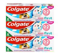 Colgate Original Baby - Pasta de dientes para bebés de 0 a 2 años, sabor a fruta natural, 50 ml, paquete de 3