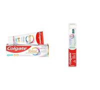 COLGATE - Pack Pasta de Dientes Total Anti-Placa Expert Menta Fresca 75ml + Cepillo de Dientes Colgate Total Espuma Limpiadora - Elimina la Placa que Daña tus Encías, Limpieza Profunda