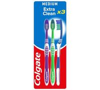 Colgate Palmolive Extra Clean - Cepillo de dientes 2 con 1 libre, Dureza Media, colores surtidos