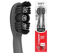 Colgate Paquete de cepillos de dientes eléctricos desechables con 1 pila AAA incluida, limpieza de boca entera, 2 unidades, color negro
