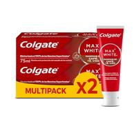 Colgate Pasta de dientes blanqueadora Max White For Coffee 75ml, Tea & Wine, elimina hasta el 100% de las manchas superficiales, protege el esmalte de los taninos, segura para el esmalte