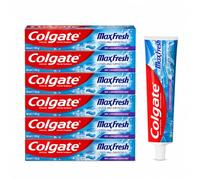 Colgate Pasta de dientes Max Fresh Cool Mint 6 x 100 ml (600 ml) - Pasta de dientes con cristales de refrigeración para una frescura duradera - Protección de caries y aliento fresco - Paquete familiar