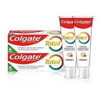 Colgate Pasta de dientes Total Original 2 x 75 ml - Limpieza dental para una boca sana y 12 horas de protección dental proactiva* - Limpia dientes, encías, mejillas y lengua