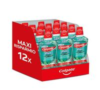 Colgate Plax - Enjuague bucal suave verde menta tamaño maxi 12 x 500 ml I con ingredientes antibacterianos I Protección de placa para 24H I sabor menta I 0% alcohol