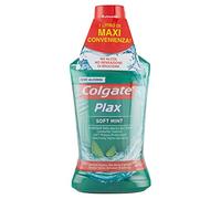 Colgate Plax Soft Menta Verde, Enjuague bucal 2 paquetes de 500 ml I Con ingrediente antibacteriano I Protección contra la placa durante 24 horas I Libera una nueva y agradable sensación de frescura