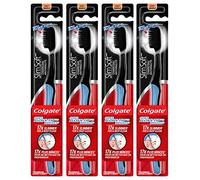 Colgate Slimsoft - cepillo para polvo de dientes de carbón con punta de aleta (4 unidades)