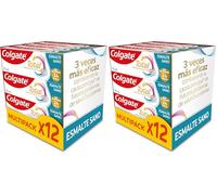 COLGATE Total Advanced Esmalte Sano Pasta de Dientes, Pack 12 Uds x 75ml, Ayuda a Reparar el Esmalte Debilitado, Dentífrico Blanqueador con 24h de Defensa Antibacteriana Reforzada para la Boca