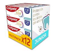 Colgate Total Junior | Children's Toothpaste | Complete Protection | Contains Fluoride | Anticaries Protection | Antibacterial Ingredients | Recyclable Product | Pack 12 Units x 50 ml