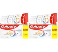 Colgate Total Prevención Activa Original Pasta de Dientes 2x75ml | Combate las causas principales* de los problemas de salud bucodental | 24h de Protección antibacteriana¹ | Clínicamente Probado