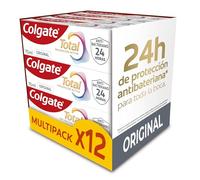 Colgate Total Prevención Activa Original Pasta de Dientes Pack 12 x 75ml | Combate las causas principales de los problemas de salud bucodental | 24h de Protección antibacteriana | Tecnología Patentada