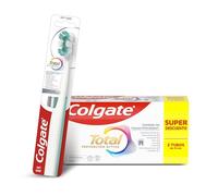 Colgate Total Prevención Activa Pastas Dentales y Cepillo Pack | Protección Antibacteriana con 2 Pastas 75ml y 1 Cepillo Limpieza Profunda