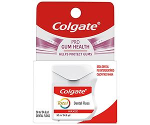 Colgate Total Pro Encías Sanas, Seda Dental, Reduce la Caída de los Dientes, 50m