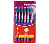 Colgate Zig Zag - Cepillo de dientes manual, paquete de 6 unidades, cerdas suaves, alcance interdental