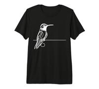 Colibrí Arte Lineal Ornitólogo Camiseta Premium
