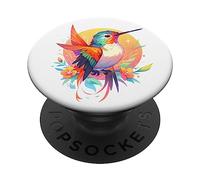 Colibrí Bird Cartoon Bird Watchers Día de la Tierra PopSockets PopGrip Adhesivo
