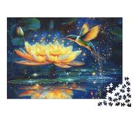 Colibrí Cerca de Lotus Puzzle 1000p Adultos Y Ni?os Muy Difícil Puzzle Muy Difícil Mejor Valorados Entrenamiento De Concentración Cartón Premium 38x26cm/1000pcs