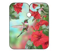Colibrí Con Flor De Hibisco Rojo Cortar Cabello Delantal Ligera Barbero Capas Impermeable Capas De Corte Peluqueria Para Peluquero Niños Adulto 140X168Cm