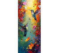 Colibri Dipingere con i Numeri Adulti, Misura XXL 60x180cm,Fiori 1 Paint by Numbers Kit Principianti Con 3 Penne, Kit Fai Da Te, Hobby Creativi Adulti Regalo Donna Decorazioni, (Senza Cornice) P0M-907