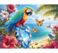 Colibrí en mar de flores Puzzle 300 Piezas Cartón Blanco Premium Para Expertos Colorful Fantasy vida silvestre Vacaciones Fines Semana Reducir Estrés Hobby Y Ocio Garantía Satisfacción 300 PCS/40x28cm